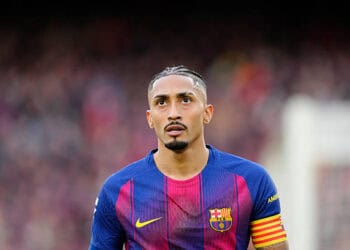 Raphinha, extremo derecho de Barcelona y Brasil durante el partido de La Liga EA Sports entre el FC Barcelona y el Sevilla FC en Spotify Camp Nou el 15 de marzo de 2026 en Barcelona, España. (Foto de José Breton/Pics Action/NurPhoto a través de Getty Images)