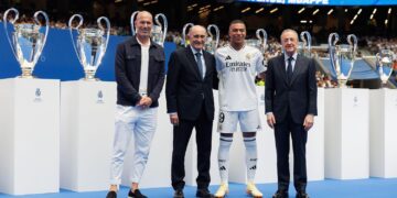 Presentación de Mbappe en el Real Madrid