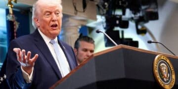 Donald Trump en conferencia de prensa