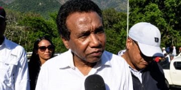 Senador Felix Bautista en Manifestación contra Proyecto Romero en San Juan de la Maguana, República Dominicana