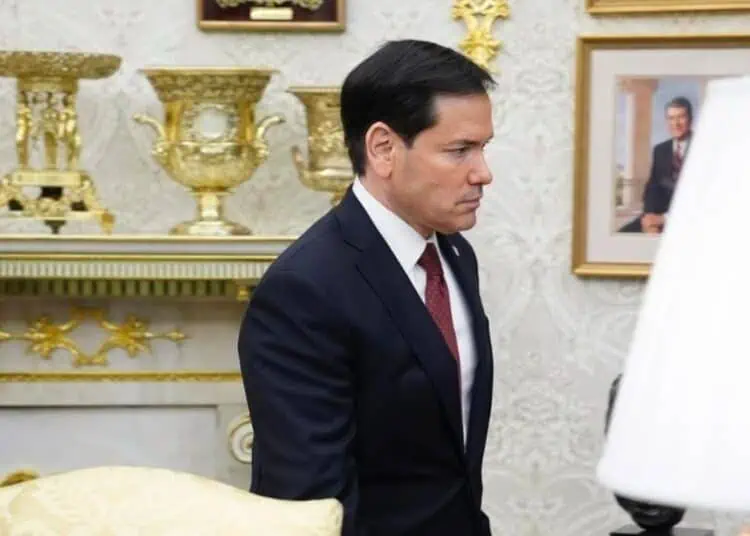Marcos Rubio en el despacho Oval de la Casa Blanca