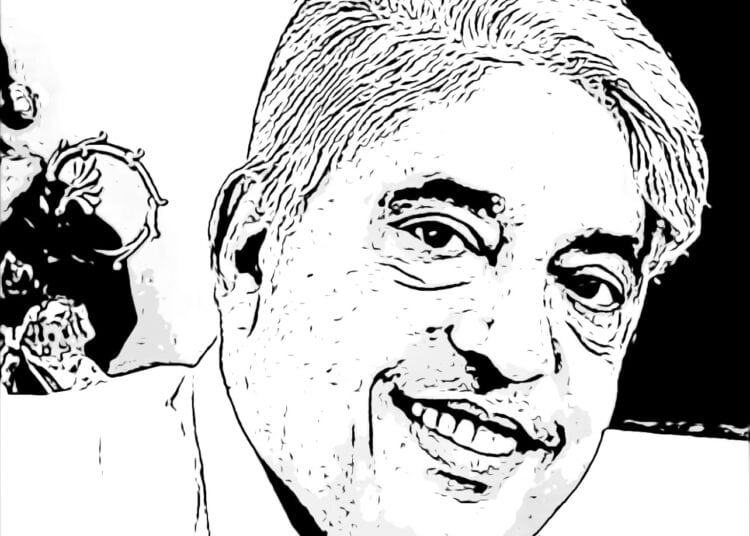 Persona sonriente en bosquejo blanco y negro