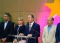 Rueda de prensa encabezada por el secretario general del PLD, Johnny Pujols.