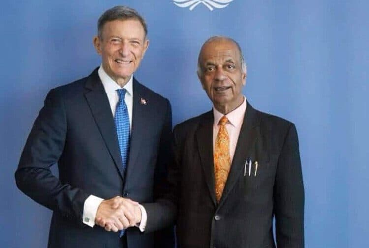 El ministro de Relaciones Exteriores, Roberto Álvarez, y el secretario general adjunto de las Naciones Unidas