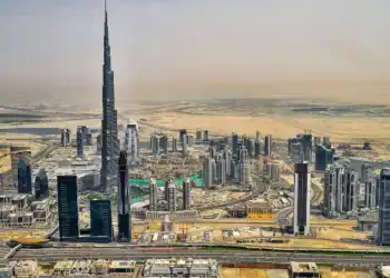 Foto del aire de los Emiratos Árabes Unidos