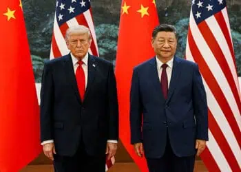 BEIJING, CHINA - 14 DE MAYO: (----SOLO USO EDITORIAL - CRÉDITO OBLIGATORIO - 'CASA BLANCA A TRAVÉS DE X / FOLLETO' - SIN MARKETING SIN CAMPAÑAS PUBLICITARIAS - DISTRIBUIDO COMO SERVICIO A LOS CLIENTES----) El presidente estadounidense Donald Trump se reúne con el presidente chino Xi Jinping en Beijing, China el 14 de mayo de 2026. (Foto de la Casa Blanca a través de X/Anadolu a través de Getty Images)