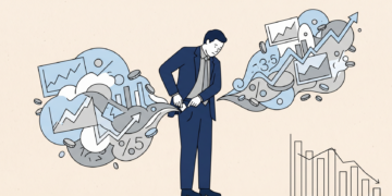 UNA PERSONA EN SU TRABAJO REVISANDO SU BOLSILLO