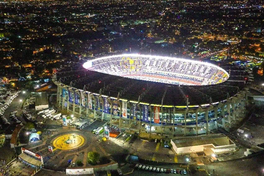 Vista aerea del Estadio Azteca