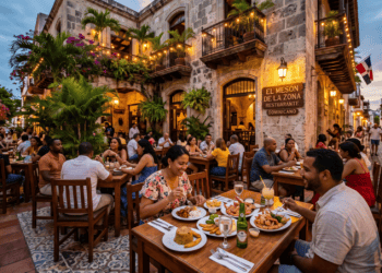 Imagen de un restaurante en Santo Domingo generada con inteligencia artificial