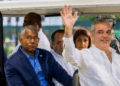El presidente Luis Abinader durante la inauguración de obras públicas en la provincia de Samaná