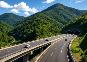 Carretera moderna que conecta Santiago con la costa de Puerto Plata en la región Norte de República Dominicana