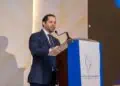 Ernesto Bournigal, superintendente del Mercado de Valores, durante reunión anual del IIMV en República Dominicana