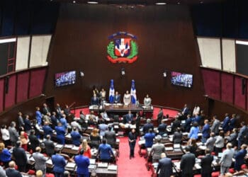 Sesión de la Cámara de Diputados de República Dominicana durante la votación del nuevo Código Penal