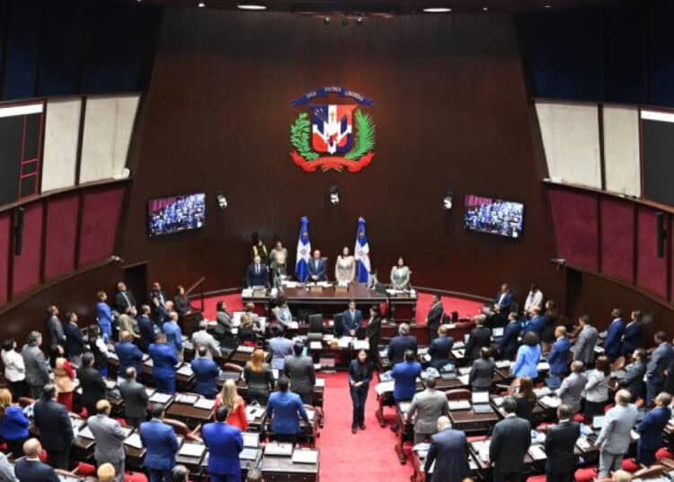 Sesión de la Cámara de Diputados de República Dominicana durante la votación del nuevo Código Penal