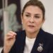 Carolina Mejía habla ante la prensa durante el Almuerzo Semanal del Grupo Corripio