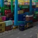 Contenedores de carga en un puerto chino ante restricciones de exportación a empresas europeas