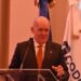 Pedro Urrutia, director de la DGII, durante un desayuno empresarial organizado por Codopyme