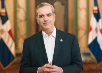 El presidente Luis Abinader en un acto oficial de la Presidencia de la República Dominicana
