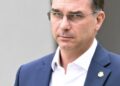 Flávio Bolsonaro durante acto político del Partido Liberal en Sao Paulo, Brasil