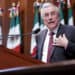 Rueda de prensa de funcionarios de la Fiscalía General de México sobre el caso del gobernador de Sinaloa