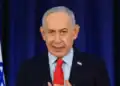 El primer ministro israelí Benjamín Netanyahu durante la Conferencia del Néguev en Dimona