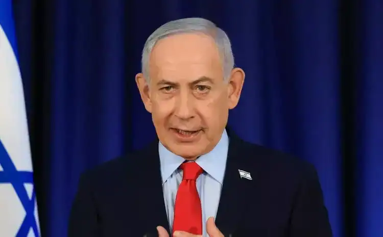 El primer ministro israelí Benjamín Netanyahu durante la Conferencia del Néguev en Dimona