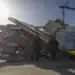 Zona afectada por los terremotos en la región norte de Venezuela con edificaciones dañadas