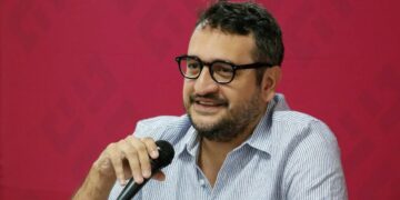 Andy López Beltrán durante actividades en comunidades de Tabasco tras la cancelación de su visa estadounidense