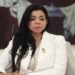 Procuradora general Yeni Berenice Reynoso durante declaraciones sobre el caso Senasa en República Dominicana