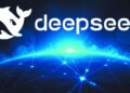 Pantalla mostrando el logo de DeepSeek junto a gráficas de comparación de costos de modelos de inteligencia artificial