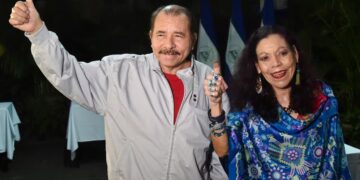 Daniel Ortega y Rosario Murillo, copresidentes de Nicaragua, durante un acto oficial