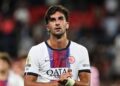 Ferran Torres celebra su doblete con el PSG en el empate 2-2 ante el Rennes en la primera jornada de la Ligue 1