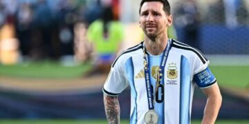 Lionel Messi con la camiseta del Inter Miami durante un partido de la Leagues Cup 2026