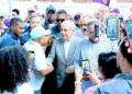 Danilo Medina habla con periodistas tras asamblea del PLD en Salcedo sobre mortalidad neonatal en RD