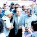 Danilo Medina habla con periodistas tras asamblea del PLD en Salcedo sobre mortalidad neonatal en RD