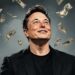 Elon Musk en evento público con cohete Starship de SpaceX al fondo