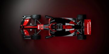 Monoplaza de Fórmula 1 en pista mostrando el suelo y alerón trasero afectados por el nuevo reglamento técnico 2027 de la FIA