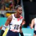 Jugadoras de las Reinas del Caribe celebran punto ante Costa Rica en el coliseo Gioriber Arias, JCC 2026