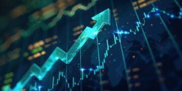 Pantalla de cotizaciones del S&P 500 en la Bolsa de Nueva York mostrando índice cerca de máximo histórico