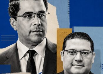 David Collado, ministro de Turismo de República Dominicana, en acto público durante la gestión de Abinader