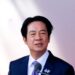 Presidente de Taiwán Lai Ching-te en el podio durante el Foro Ketagalan en Taipéi