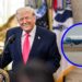Donald Trump aborda el Air Force One en una pista de aterrizaje con agentes del Servicio Secreto a su alrededor