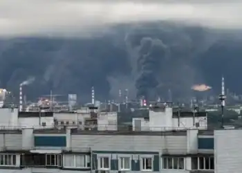 columna de humo en Moscú