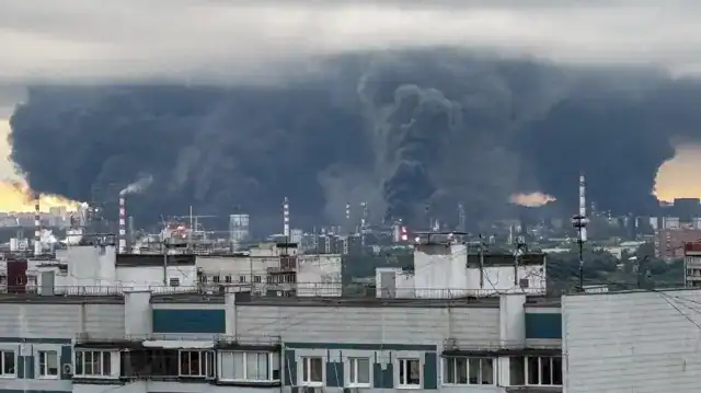 columna de humo en Moscú