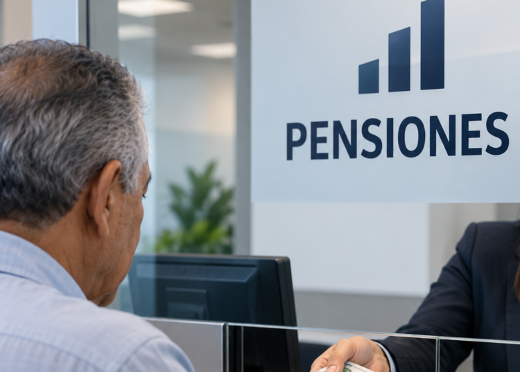 Una persona cobrando su pensión
