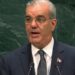 Presidente Luis Abinader durante su intervención en la Asamblea General de la ONU en Nueva York