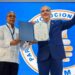 Luis Abinader juramentando como presidente del PRM ante militantes del partido en República Dominicana