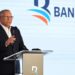Leonardo Aguilera, presidente ejecutivo de Banreservas, durante almuerzo empresarial en Santo Domingo