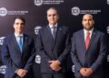 José Antonio Fonseca y Jorge Rodríguez durante la inauguración de las nuevas oficinas de CCI Puesto de Bolsa en Metropolitan Garden Plaza, Santiago