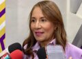 Zoraima Cuello, vicepresidenta del PLD, durante una entrevista en programa de televisión dominicano
